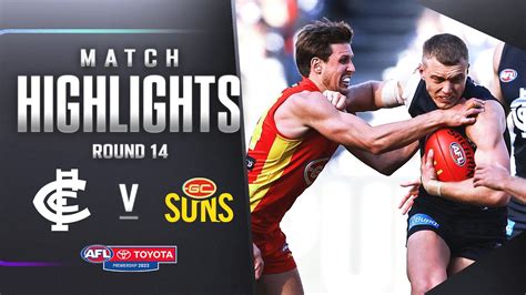 Carlton V Gold Coast Suns Highlights Round 14 2023 AFL YouTube