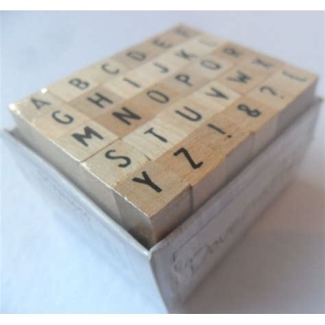 Dovecraft Mini Wooden Alphabet Stamp Set