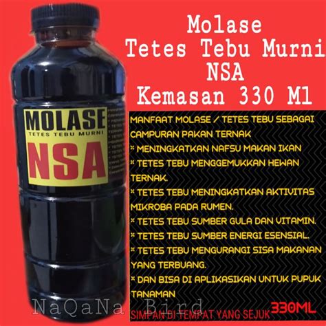 Jual Molase Molases Tetes Tebu Murni NSA Kemasan 330ml Shopee Indonesia