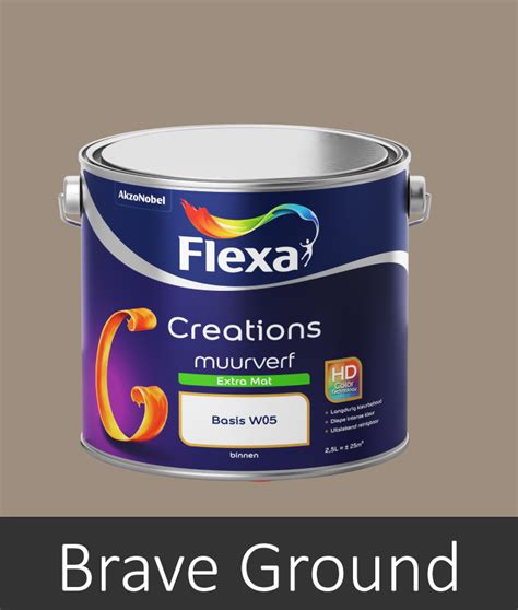 Flexa Creations Topkleuren Muurverf Extra Mat Liter Brave Ground