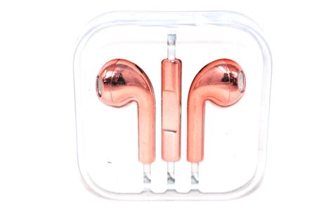 Orange Metallic 35mm Earbuds With Volume Control Marketcol Earbuds