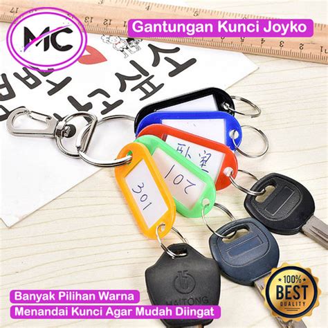 Jual Gantungan Kunci Label Joyko Name Tag Penanda Kunci Loker Key Ring