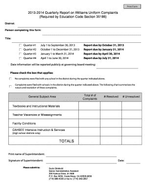 Williams Manual Uniform Complaints Fill Online Printable Fillable