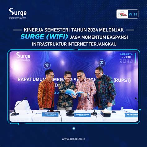 Kinerja Semester I Tahun 2024 Melonjak Surge WIFI Jaga Momentum