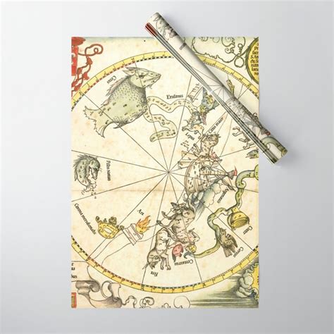 Albrecht D Rer Celestial Map Of The Southern Sky Wrapping Paper By