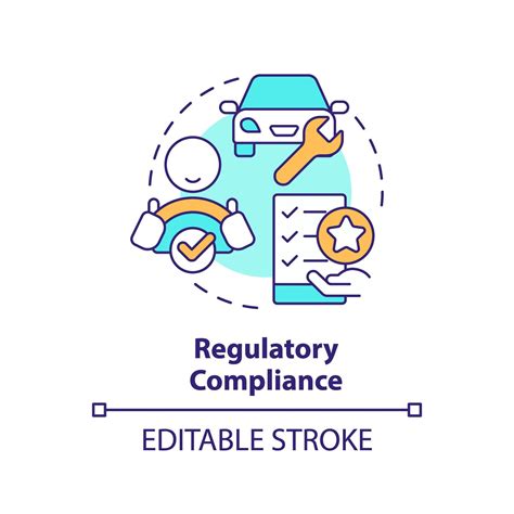 regulatory compliance multi color concept icon industry standards