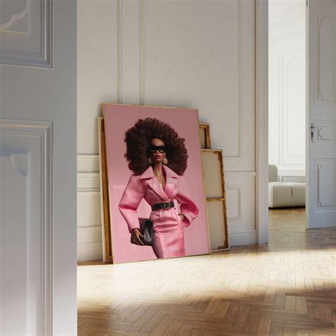 Afro Doll Art Print Retro Doll Poster Black Barb Poster Wall Art Set