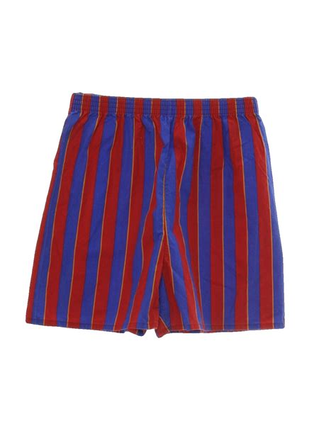 Eighties Trend Basics Shorts 80s Trend Basics Unisex Red Royal Blue And Yellow Stripe Print