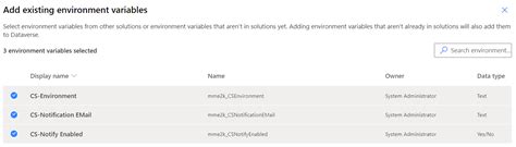 Environment Variable Values In Dataverse For Teams