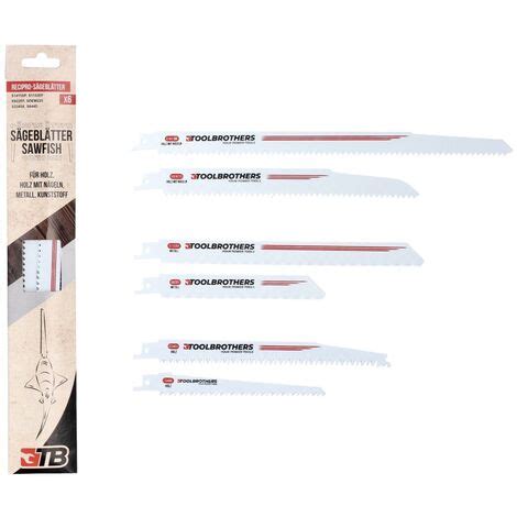 Toolbrothers SAWFISH Set De 6 Lames Pour Scies Sabres HCS BIM Pour Le