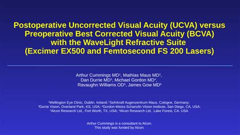 PDF Postoperative Uncorrected Visual Acuity UCVA Versus