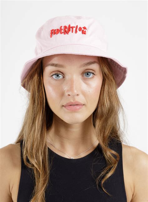 Bucket Hat Inked Light Pink Federation