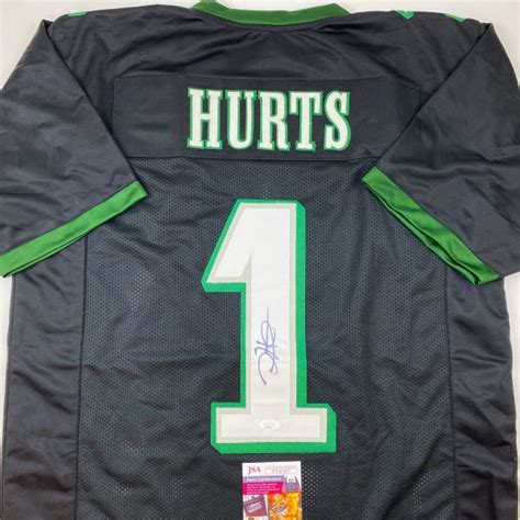 Jalen Hurts Autographed Philadelphia Eagles Football Custom Black