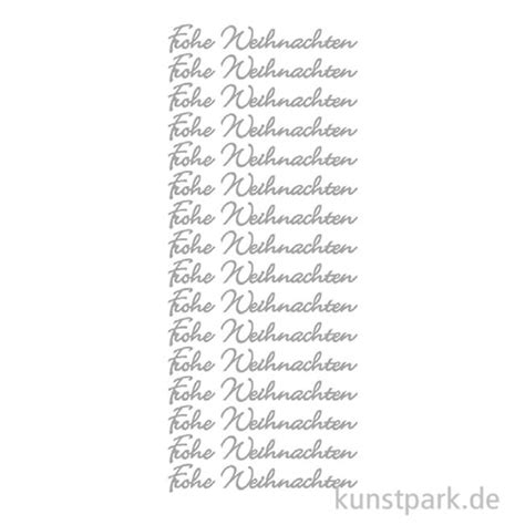 Kreativ Sticker Frohe Weihnachten Schrift Silber 10 X 23 Cm