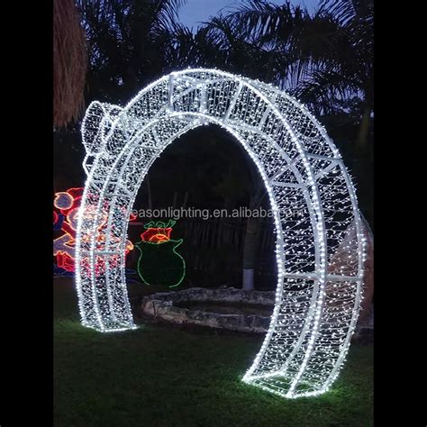 Large Christmas Decorations Outdoor Led Lighted Arch Buy Christmas