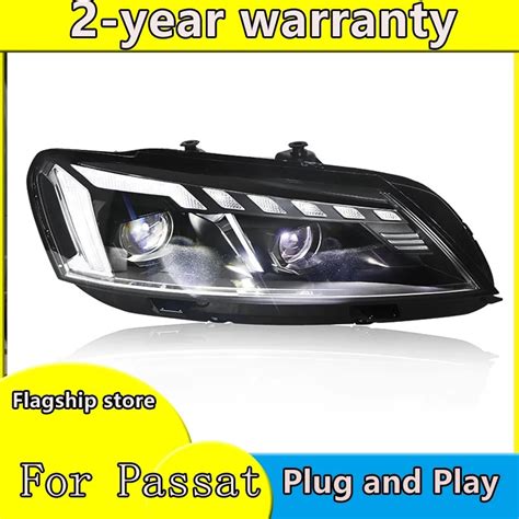 Car Lights For Vw Passat B7 Led Headlight 2011 2016 Passat B7 Head Lamp Drl Projector Lens