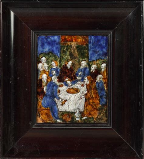 Early Enamel On Copper Of Last Supper Cottone Auctions