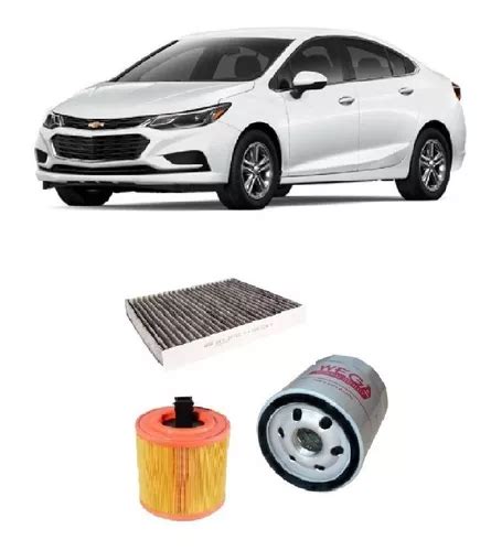 Kit Filtros Chevrolet Cruze 1 4 16v 2016 2017 2018