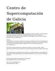 Documento Sin T Tulo Docx Centro De Supercomputaci N De Galicia El