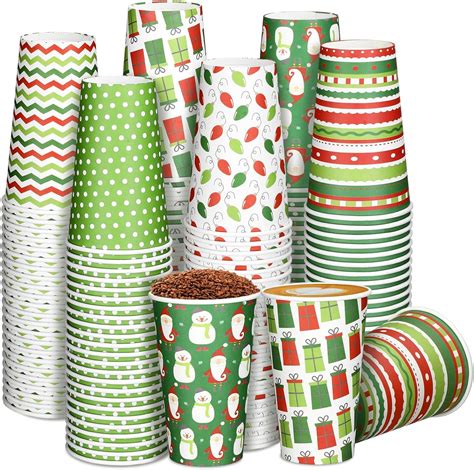 Amazon Ziliny Pcs Oz Christmas Disposable Coffee Cups Green