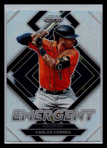 2022 Panini Prizm E 6 Carlos Correa Emergent Silver Prizm EBay