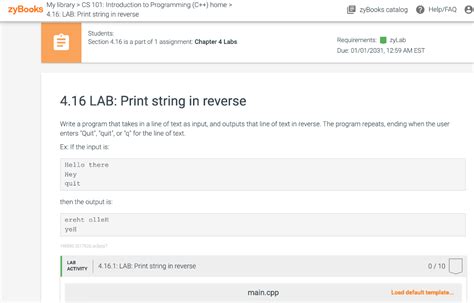 Solved ZyBooks My Library CS 101 Introduction To Chegg