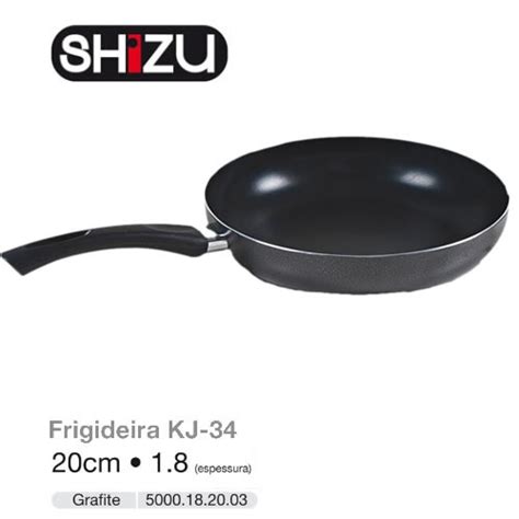 Kit Frigideira Grafite Antiaderente 20cm 1 80mm Shizu Tampa Pegador