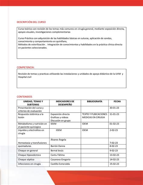 Syllabus primavera 2023 páginas 3 5 DESCRIPCIN DEL CURSO Curso