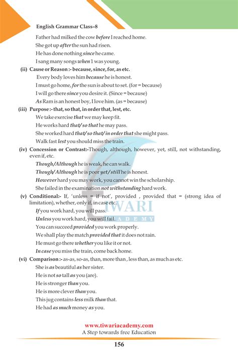 Class 8 English Grammar Chapter 11 Conjunctions For Session 2022 2023