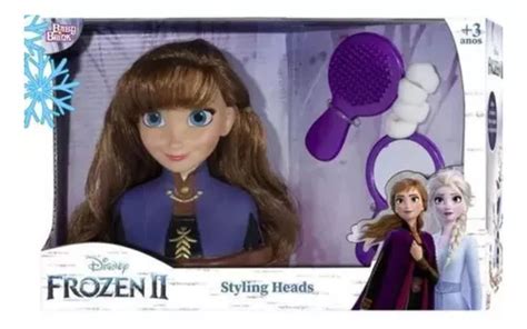 Boneca Styling Head Busto Para Pentear Anna Frozen 2 Disney