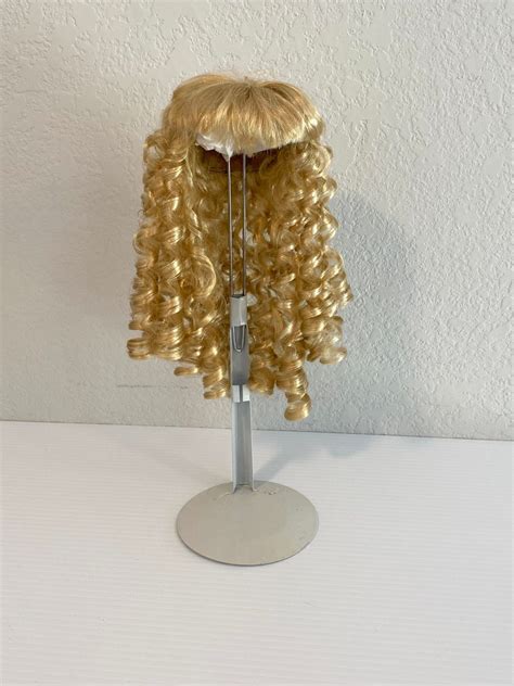 Doll Wig Synthetic Blonde Curls Size 8 Etsy