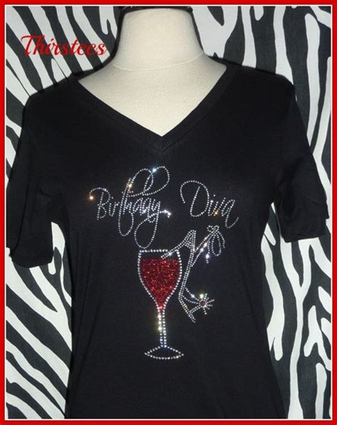 Birthday Diva Tshirt Rhinestone Birthday By Confettitboutique