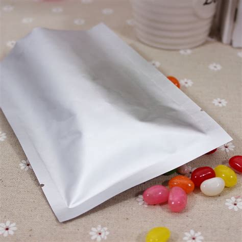 Aluminium Silver Foil Side Seal Mylar Bags Various Sizes No Zipper