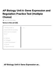 AP Biology Unit 6 Gene Expression And Regulation Practice Test