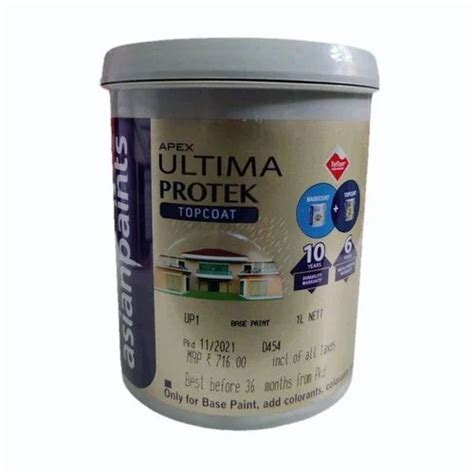 Asian Apex Ultima Protek Topcoat Emulsion Paint Ltr At Rs Bucket