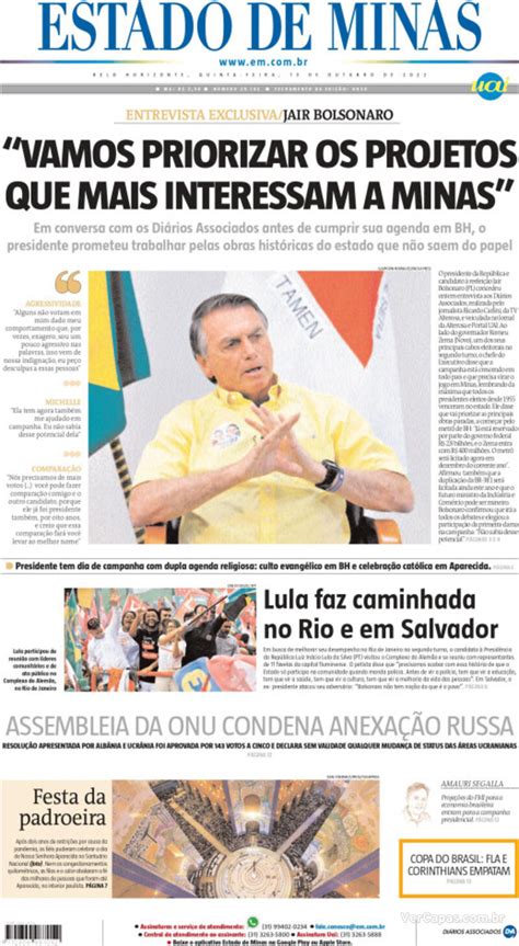 Capa Estado De Minas Segunda De Setembro De