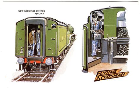 New Corridor Tender Flying Scotsman Railway Train Scotland 1928