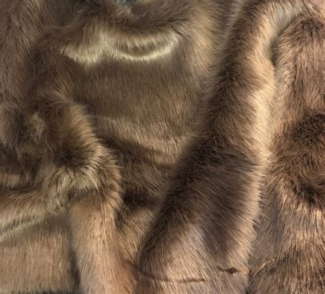 Super Luxury Faux Fur Fabric Material Swiss Mocha Crs Fur Fabrics