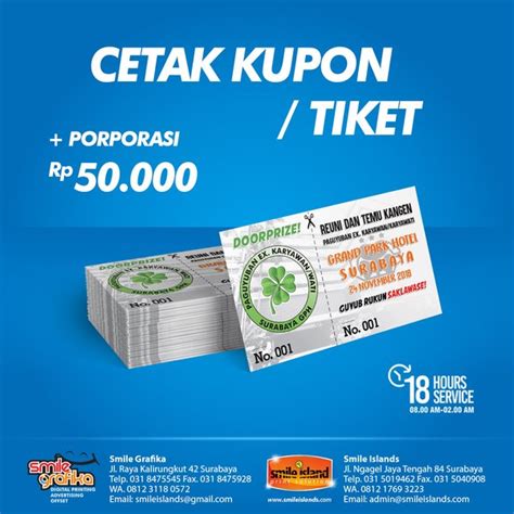 Jual CETAK KUPON TIKET KARCIS 5x13 Cm PORPORASI NOMORATOR CACAH Di