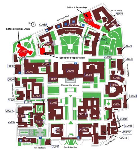 Mappe Delle Sedi Ubicazioni Dipartimento Di Fisiologia E