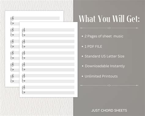 Music Staff Lines Print Outs