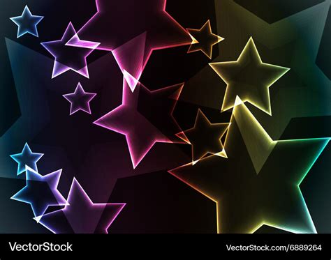 Star Abstract Background With Lights And Glows Vector Image