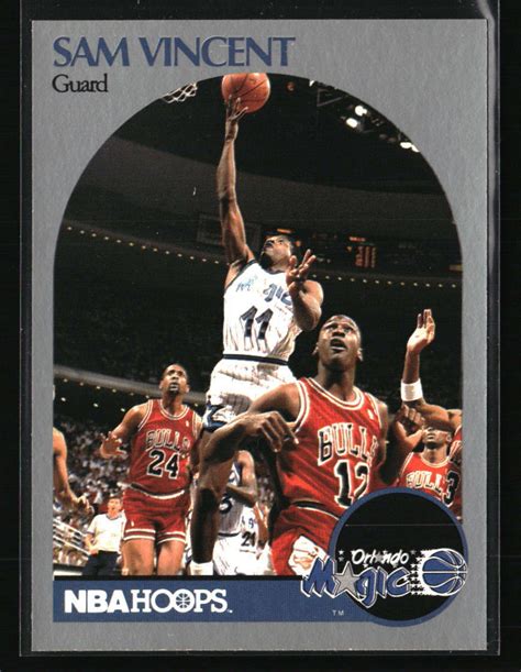 Mavin Sam Vincent 1990 Hoops Shows Michael Jordan Basketball Card 223