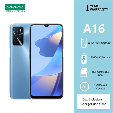 Oppo A16 64gb4gb Ram 652 Inch Display Triple Camera Smartphone