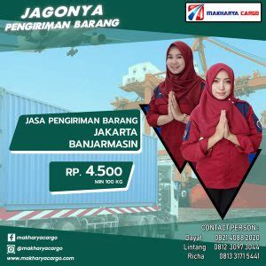 Tarif Ongkos Kirim Jakarta Banjarmasin Rp Gratis Jemput Barang