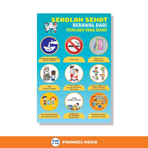 Jual Poster Kesehatan Poster Sekolah Sehat Phbs Sekolah Sekolah