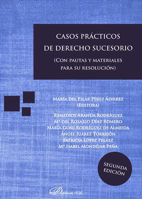 Librería Dykinson Casos prácticos de derecho sucesorio Pérez