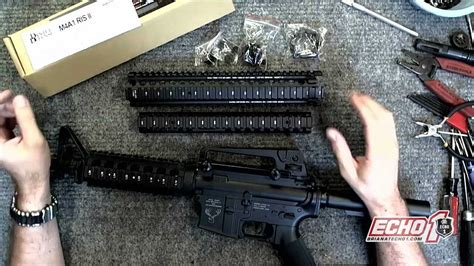 How To Install A MadBull Daniel Defense M4 RIS II On My Echo1 YouTube