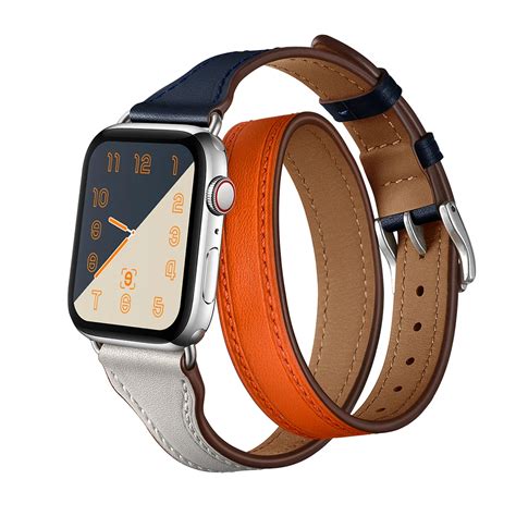 Correa De Cuero Para Apple Watch Pulsera De Doble Recorrido Para