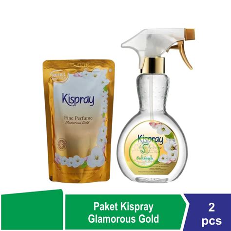 Jual Paket Kispray Glamorous Gold Pelembut Pakaian Shopee Indonesia